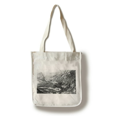 - Alaska - Aerial View of a Railroad Track Loop (100% Cotton Tote Bag - Reusable)