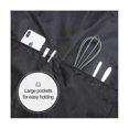 thumbnail image 4 of Delantal de cocina Yashi 2 piezas Impermeable Resistente al Aceite Negro 88 x 68 cm, 4 of 5