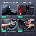 thumbnail image 6 of OGORI NEW 6000A Jump Starter with Air Compressor, 21800mAh Car Battery Jump Starter (5.5L Gas/7.0L Diesel) with 150 PSI Auto-Shutoff Tire Inflator, 12V Portable Jump Box Booster with Jumper Cables, 6 of 11