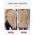 thumbnail image 6 of Zeagoo Womens Sweaters Turtleneck Cable Knit Long Sleeve Pullover Cute Fitted Trendy Basic Fall Winter Tops, 6 of 6