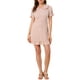 thumbnail image 2 of Vestido casual de cuadros con cuello Peter Pan y volantes para mujer Inspire Chic, XS, rosa y blanco, 2 of 6