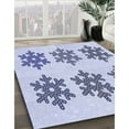 thumbnail image 3 of Ahgly Company Machine Washable Indoor Square Transitional Lavender Blue Area Rugs, 3' Square, 3 of 7