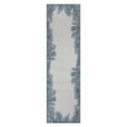 thumbnail image 2 of World Rug Gallery Tropical Floral Palm Leaves Textured Flat Weave Indoor/Outdoor Area Rug - NAVY 2'x7', 2 of 7