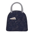 thumbnail image 1 of Balery Copper-Gold Gloss Outline Navy Dark Blue Bolsa de Almuerzo para Mujeres, Caja de Almuerzo, Bolsa de Almuerzo Pequeña Impermeable, Tote de Almuerzo Reutilizable con Gran Capacidad, 1 of 6