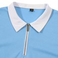 thumbnail image 5 of Mens Shirts, Awwp Men's Loose Fit Casual Fashion Lapel Long Sleeve T Shirts for Men Blue M, 5 of 9
