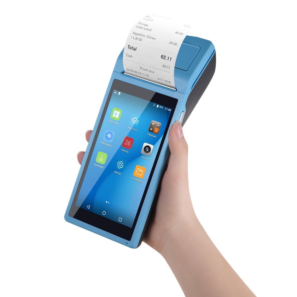 Festnight Ordinateur de poche PDA tout-en-un Imprimante PDA intelligente Imprimantes portables sans fil Fonction de terminal de paiement intelligente Fonction de communication BT/WiFi/USB OTG 3G