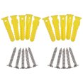 thumbnail image 1 of unbranded 100Ud Anclajes De Yeso Amarillos Con Tornillos Autotaladrantes De Inoxidable, 1 of 5