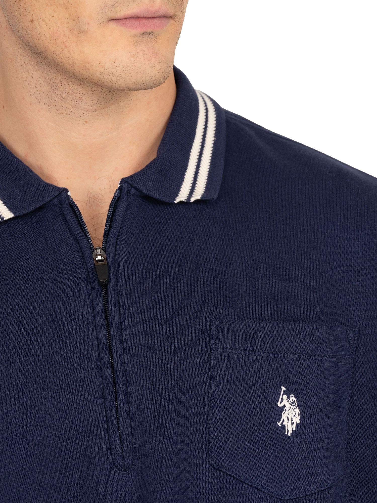 U.S. Polo Assn. Men's All Day Tipped Quarterzip