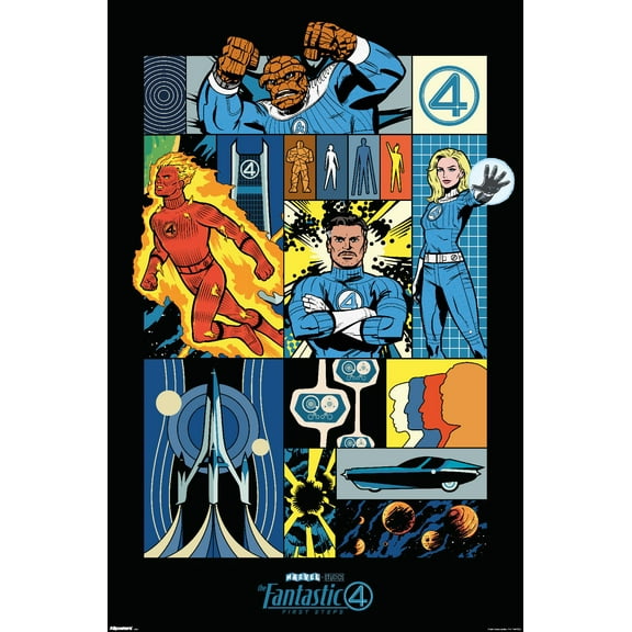 Marvel Fantastic Four: First Steps (2025) - Comic Panel Wall Poster, 22.375" x 34"