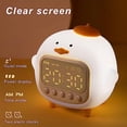 thumbnail image 2 of (Blanco) Pato Lindo Reloj Despertador Luz Nocturna, Brillo Ajustable Luz Nocturna de Silicona para Dormitorio, 2 of 5