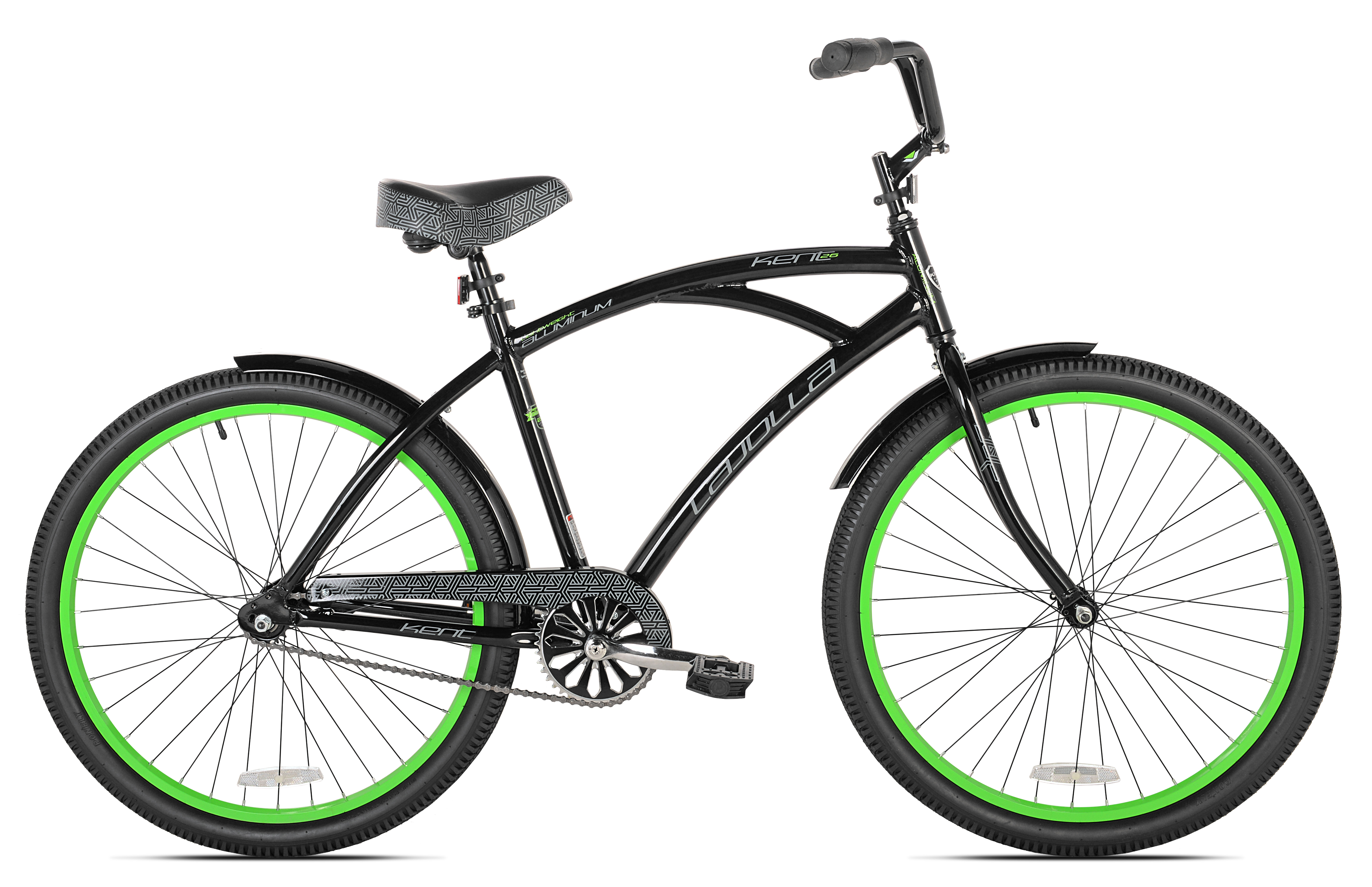 Kent 26" La Jolla Cruiser Men's Bike, Black/Green - image 3 of 7