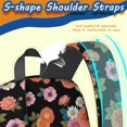 thumbnail image 5 of Pioneer Flower Floral Print Pattern 17" School Backpacks for Teens,Waterproof Oxford Fabric,S-Shape Padded Straps for School,Travel,Hiking,Camping, 5 of 5