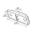 thumbnail image 3 of Grote Industries Clearance Light 46742 Incandescent; Rectangular; Red Lens; White Polycarbonate Housing; With Double Bulb Lamp, 3 of 3