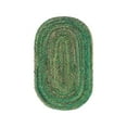 thumbnail image 3 of Unique Loom Braided Chindi Collection Area Rug - Layer (3' 3" x 5' 1" Oval Green/Hunter Green), 3 of 7