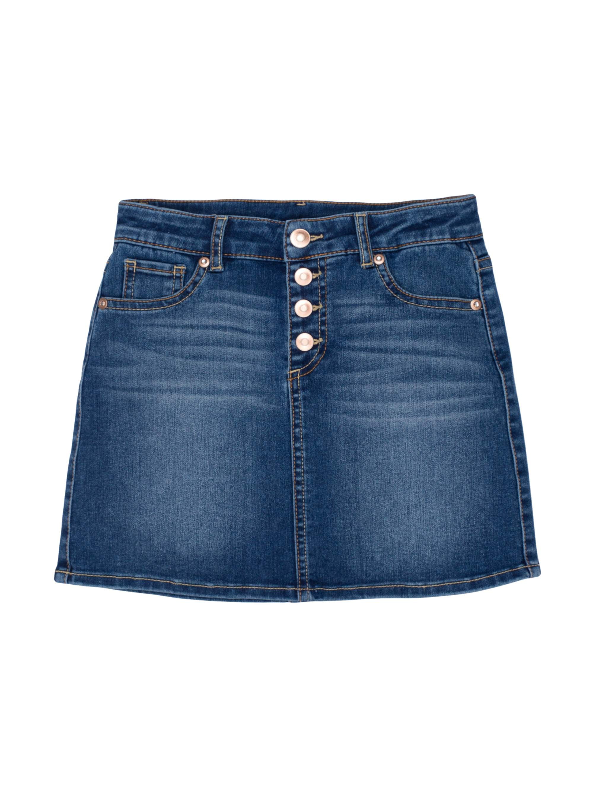 Button Front Denim Skirt (Little Girls 