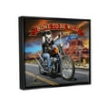 thumbnail image 4 of Stupell Industries Bone Wild Motorcycle Dog Transportation Painting Black Floater Framed Canvas Art Print Wall Art, 21 x 17, 4 of 10