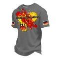 thumbnail image 1 of Women's Germany Football Graphic T-Shirt, Men's Soccer Graphic T-Shirt, Casual Short Sleeve Sports Top for Workout for Soccer Tournament 2026 Light Gray Size: 2XL, 1 of 4
