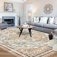 thumbnail image 6 of Findosom 8'x10' Vintage Boho Area Rug, Machine Washable Rugs Non Slip Distressed Indoor Rug,Large Retro Area Rug Floor Carpet for Bedroom Dining Room Entryway Office Decor,Beige, 6 of 11