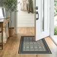 thumbnail image 2 of ODIKA 2'x3' Washable Accent Rug Abstract Motifs Contemporary Border Interlocking Lattice Geometric for Bedroom, Nursery, RV, Pet Friendly, Bedside Mat, 2 of 7