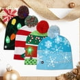 thumbnail image 4 of Clearance!Christmas Hat Xmas LED Light Up Beanie Knit Hats Winter Snow Hats Cap Christmas Party Favors for Adults and Kids, 4 of 5