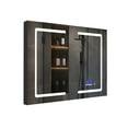 thumbnail image 4 of Lexora Bracciano 36 in. W x 28 in. H Surface-Mount LED Mirror Medicine Cabinet with Defogger, 4 of 10