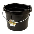thumbnail image 1 of Little Giant 22 Quart Flat Plastic Animal Feed Bucket with Knob Bail, Black, 1 of 8