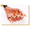 thumbnail image 4 of Mano de práctica para uñas acrílicas con puntas de uñas, las uñas no se caerán fácilmente, manos flexibles para practicar uñas, manos falsas para practicar uñas postizas, marrón, 4 of 5