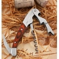 thumbnail image 5 of Professional Waiter Corkscrew Wine Key for Bartenders Set of 3,With Long Rosewood Handle Stainless Steel Handle Wine Opener for Bar Restaurant Waiters, Sommelier, Bartend, 5 of 5