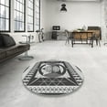 thumbnail image 4 of Ahgly Company Machine Washable Indoor Square Transitional Light Gray Area Rugs, 4' Square, 4 of 7