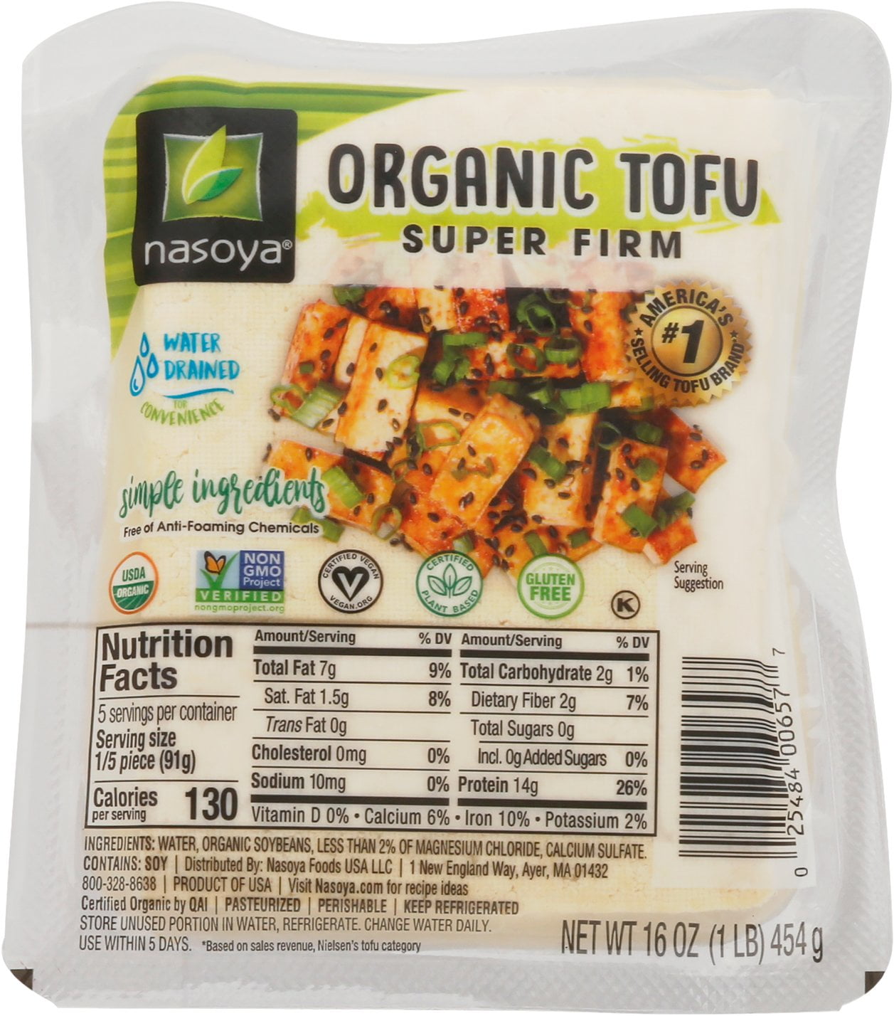 Nasoya Organic Super Firm Tofu 16 Oz Walmart Com Walmart Com