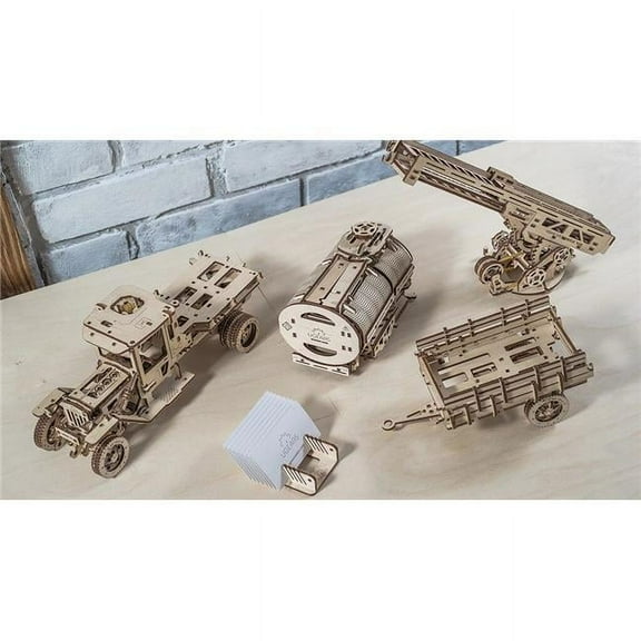 UGears UTG0015 Tanker, Fire Ladder & Chassis Additions for Truck UGM-11