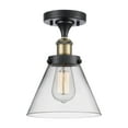 thumbnail image 5 of Innovations Lighting  Ballston Urban Cone - 1 Light 8" Semi-Flush Mount Antique Copper/Matte White, 5 of 5