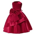 thumbnail image 5 of TBWNWG Girls Party Dress Baby Girls' Bow Princess Dress Mid Length Casual & Party Gown,Size 6-7 Years, 5 of 5