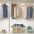 thumbnail image 5 of Yayeee 2 Pack Canvas Storage Basket with Handles for Shelves Fabric Bins Closet Organizer, Leaves Pattern, 5 of 8