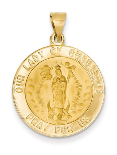 Core Gold 14k Polished and Satin St Anne Medal Pendant 