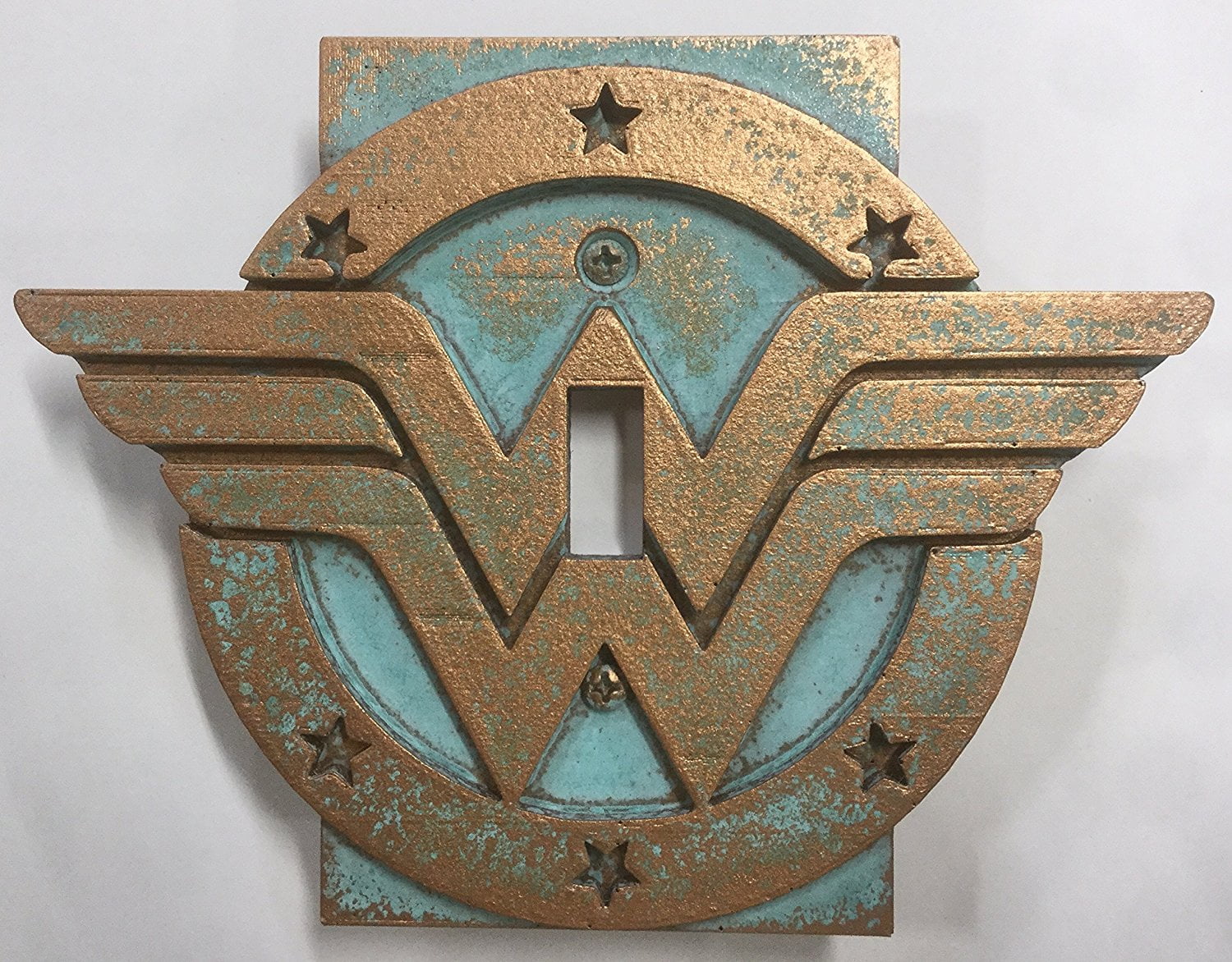 Wonder Woman Light Switch Plate Cover – Classic Logo Toggle Design, Officially Licensed