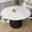 46"Table, variant on Montary 46 Inch Round Faux Marble Dining Table for 2-4 Seat, Black Wave Metal Base with Gold Decoration - for Kitchen & Dining Room(Only Table)