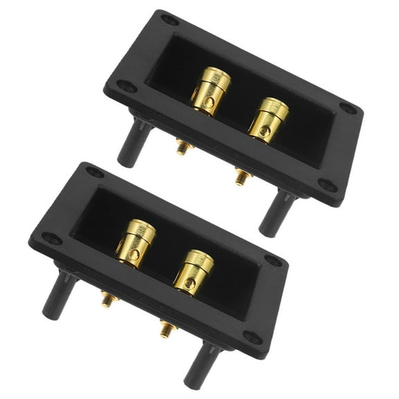 Speaker Terminal Box 2pcs DIY 2 Way Speaker Binding Post Cable Connector Box Subwoofer Plug Acoustic Components Terminal Cup