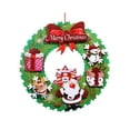 thumbnail image 2 of Hometravel Three Dimensional Paper Wreath, Christmas Rattan Flower Door Hanging Decor, Shopping Mall Hotel Window Display for Seasonal Scene, 2 of 6
