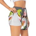 thumbnail image 3 of Lsque Summer Gnome 1 Printed Women's Running Shorts with Liner Pockets,Elastic Quick Dry Workout Athletic Gym Yoga Shorts,Womens High Waist Shorts-XX-Large, 3 of 9