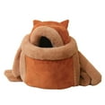 thumbnail image 1 of Bolsa de transporte cálida para mascotas, mochila para perros y gatos pequeños, jaula de peluche de invierno para viajes al aire libre, bolsas colgantes para el pecho para mascotas., 1 of 4
