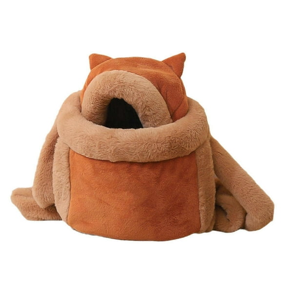 Bolsa de transporte cálida para mascotas, mochila para perros y gatos pequeños, jaula de peluche de invierno para viajes al aire libre, bolsas colgantes para el pecho para mascotas.