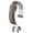 Granite Band / Silver Buckle, variant on Hirsch Stone Split Shale Watch Strap - Granite - M - 18mm - Silver Buckle - Natural Rubber
