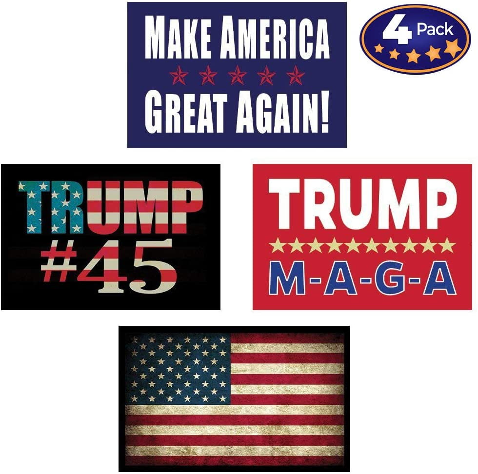 American Flag USA Decal STICKERS PATRIOTIC MAKE AMERICA GREAT AGAIN 3 PACK