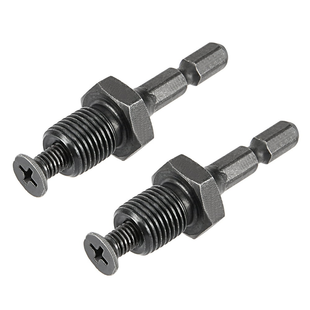 SDS Plus to 1/2Inch Thread Hex Shank Keyless Drill Chuck Adapter 2pcs
