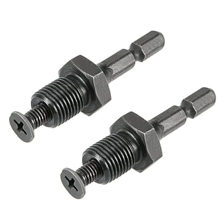 Thread Keyless Chuck - SDS Plus to 1/2-Inch Thread Hex Shank Keyless Drill Chuck Adapter 2pcs