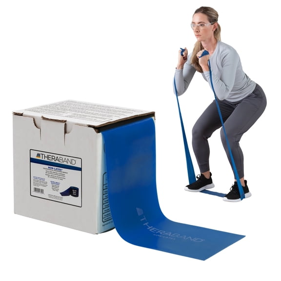THERABAND Resistance Band Blue, Extra Heavy, 25-Yd Roll, Latex-Free Elastic Exercise Band for Physical Therapy, Yoga, Pilates, Stretching, Home Workouts, Cut-to-Length, Color-Coded Resistance Levels