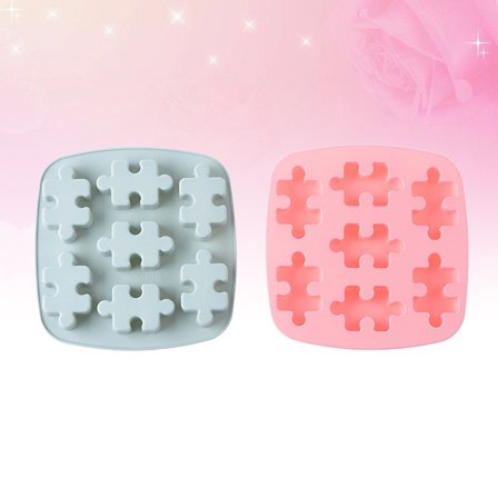 WESIEVYA 2Pcs Silicone Puzzle Ice Cube Tray For Chocolate Making And Ice Cube Trays Environmental Protection