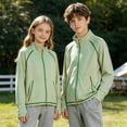 thumbnail image 2 of Girls Zip Up Workout Jacket Lightweight Athletic Horse Riding Jackets Cropped Gym Yoga Track Shirts with Thumb Holes, 2 of 5