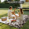thumbnail image 4 of Outdoor Rug 4x6 ft Rustic Field Waterproof Outdoor Patio Rug Mat Non Slip Outside Area Rugs Carpet for RV,Camping,Porch,Deck,Pool,Balconybackyard,Silhouette Flower Herb Brown, 4 of 9